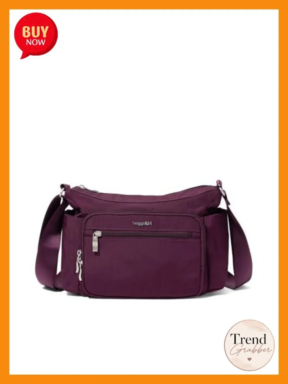 Hobo Crossbody Bag with RFID Wallet and Water Bottle Holder